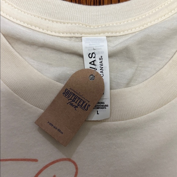 Bella Canvas western Dissapearing RailRoad Blues Cream Size: Large NWT - Picture 3 of 5